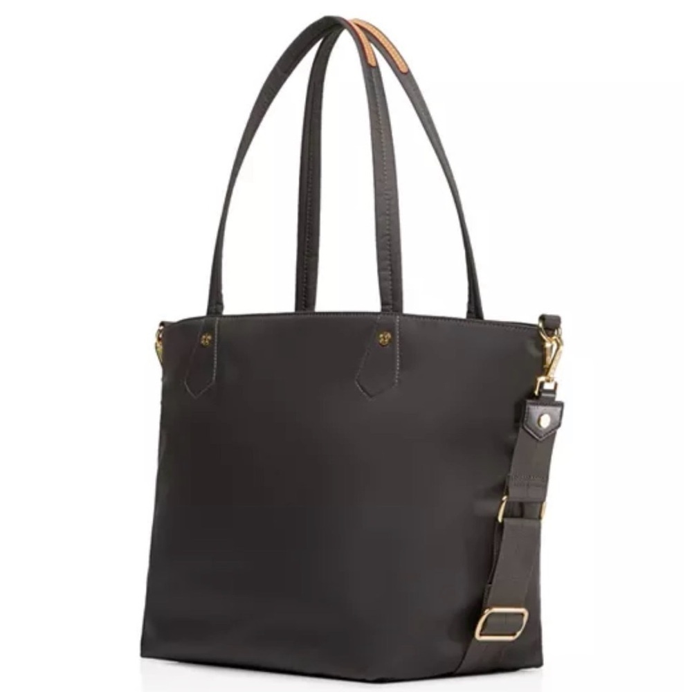 MZ WALLACE Soho Travel Medium Nylon Tote Gray Golden Lining
